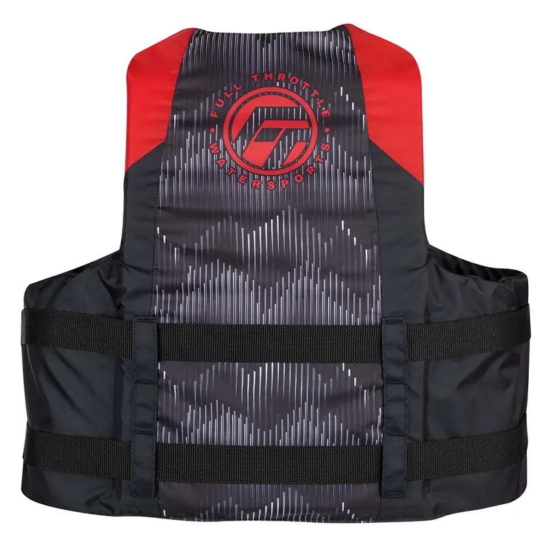 Full Throttle Adult Nylon Pfd – S/M, Red/Black Finish 2