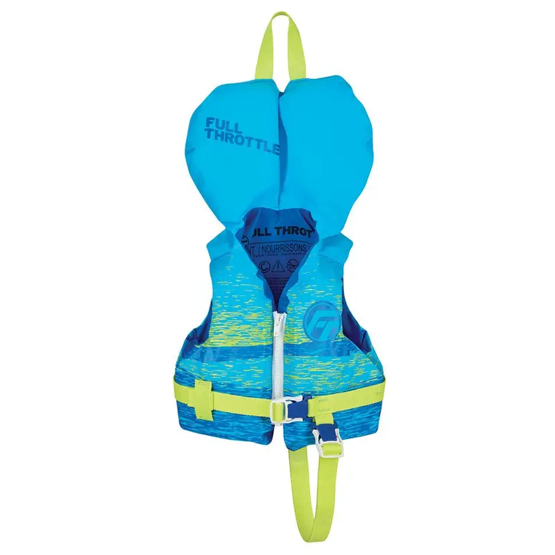 Full Throttle Infant Nylon Life Jacket – Aqua/Neon Green, Uscg Type Ii [112400-500-000-26] 1