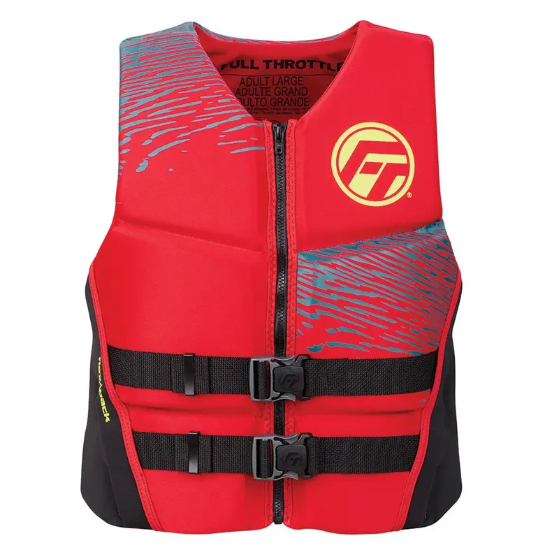 Full Throttle Men’S Rapid-Dry Flex-Back Life Jacket – Red/Black, Large [142500-100-040-26] 1
