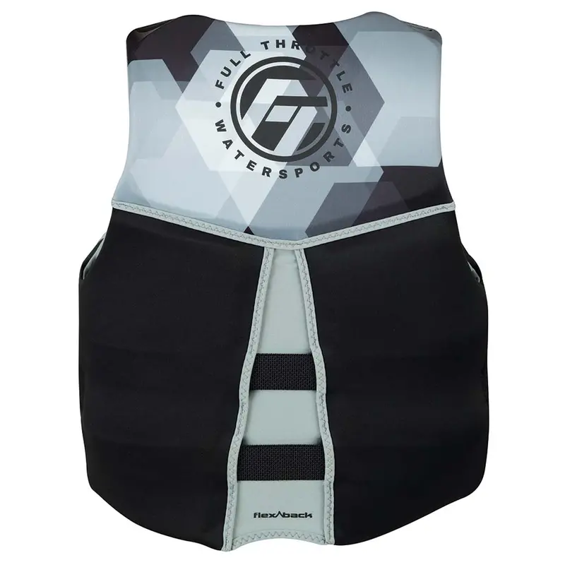 Full Throttle Men’S Rapid-Dry Flex-Back Life Jacket – Xl, Black/Grey Colorway 2