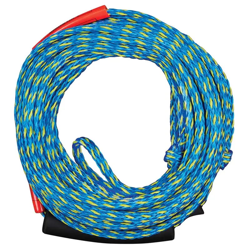 Full Throttle Two-Person Tow Rope – Durable Braided Nylon, Blue/Yellow Design 1