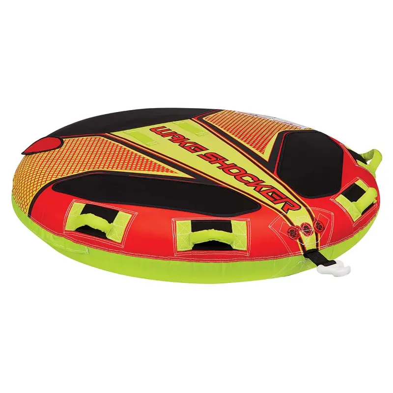 Full Throttle Two-Rider Wake Shocker Inflatable Towable Tube – Vibrant Red 2