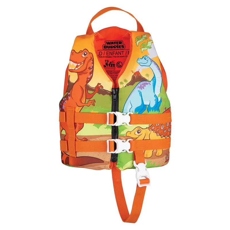 Full Throttle Water Buddies Child Life Vest – Dinosaur Print, 30–50 Lbs 1