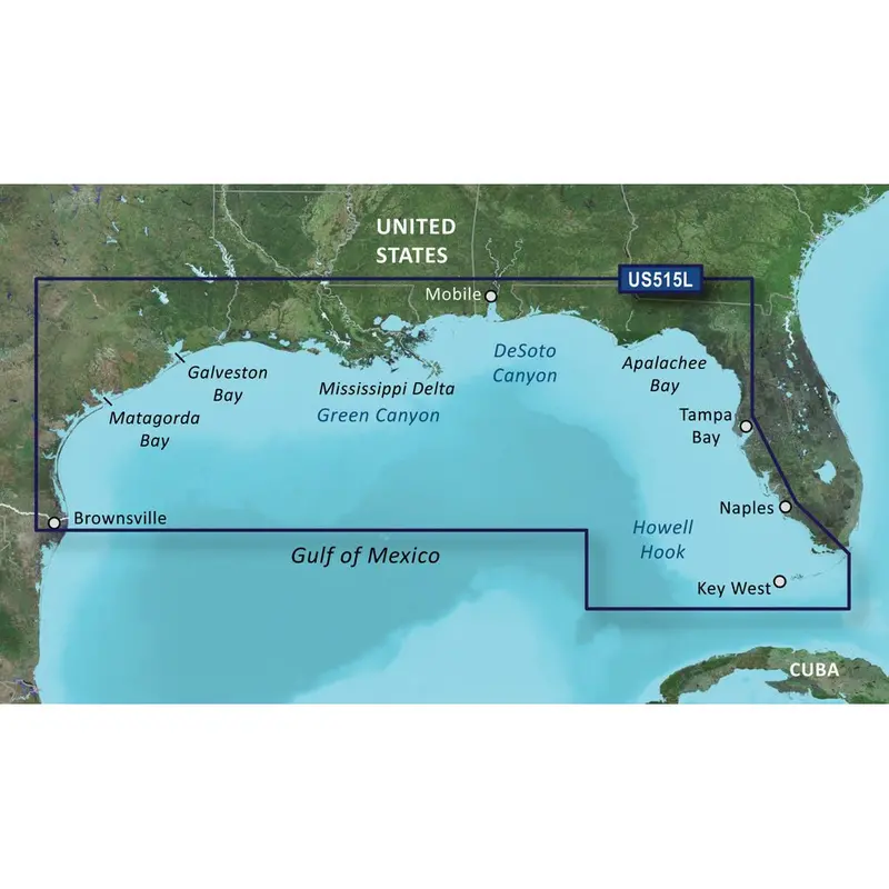 Garmin Bluechart G3 Vision Hd Microsd Card – Brownsville To Key Largo (Vus515L) – 010-C0744-00 1