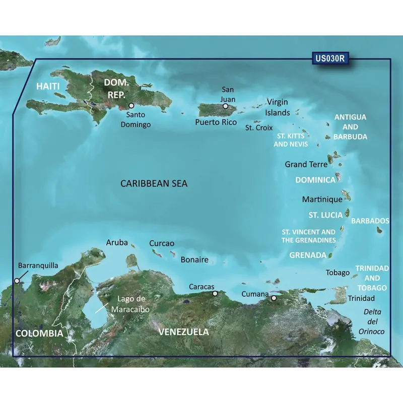 Garmin Bluechart G3 Vision Hd Southeast Caribbean Nautical Chart – Vus030R Microsd/Sd [010-C0731-00] 1