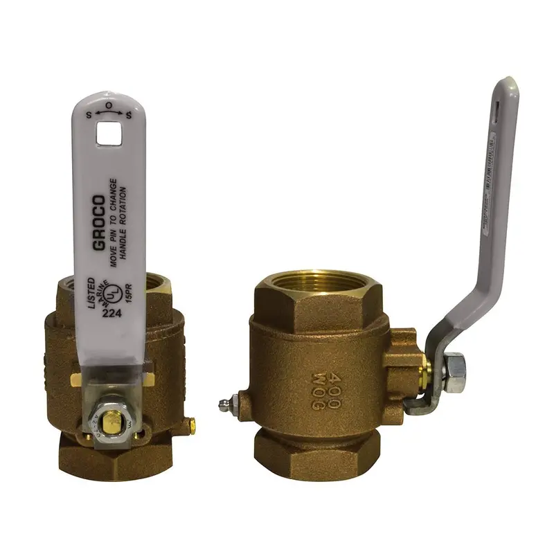 Groco 3/8" Bronze In-Line Ball Valve — Npt [Ibv-375] 1