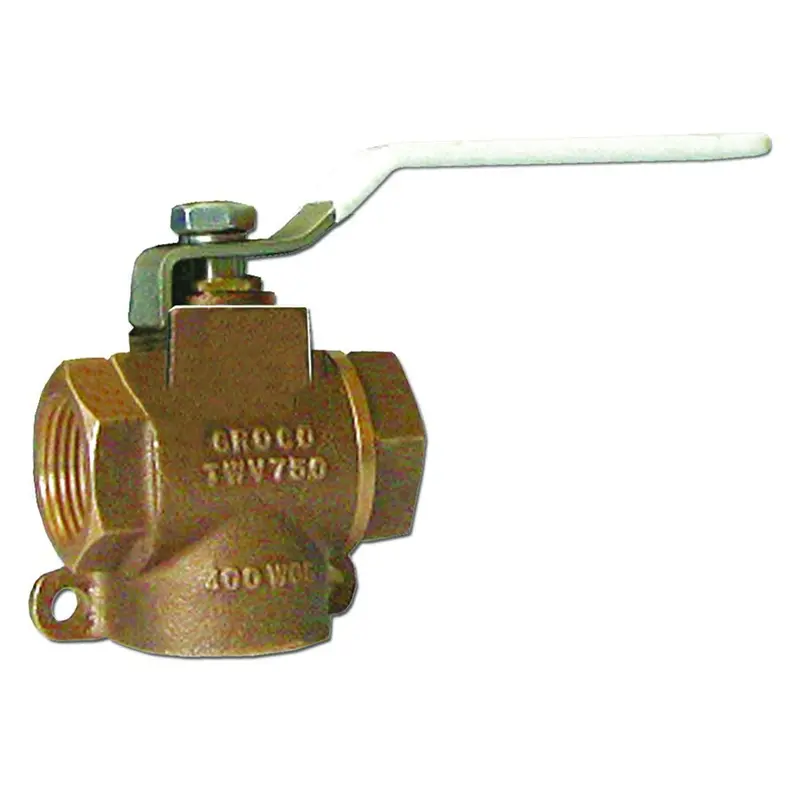 Groco Bronze 3-Way Valve – 3/4" Npt (Model Twv-750) 1