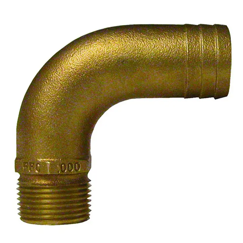 Groco Bronze Full-Flow 90° Elbow: 1-1/2" Npt To 1-3/4" Id Hose [Ffc-1500] 1