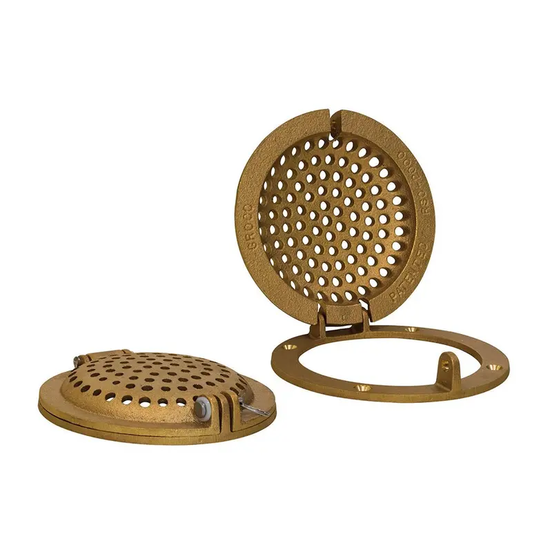 Groco Bronze Round Hull Strainer With Access Door For 2-Inch Thru-Hull Fittings 1