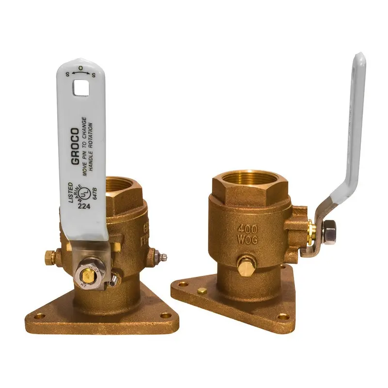 Groco Fbv-1250 Tri-Flanged Ball Valve – 1-1/4" Bronze Seacock For Marine Installations 1