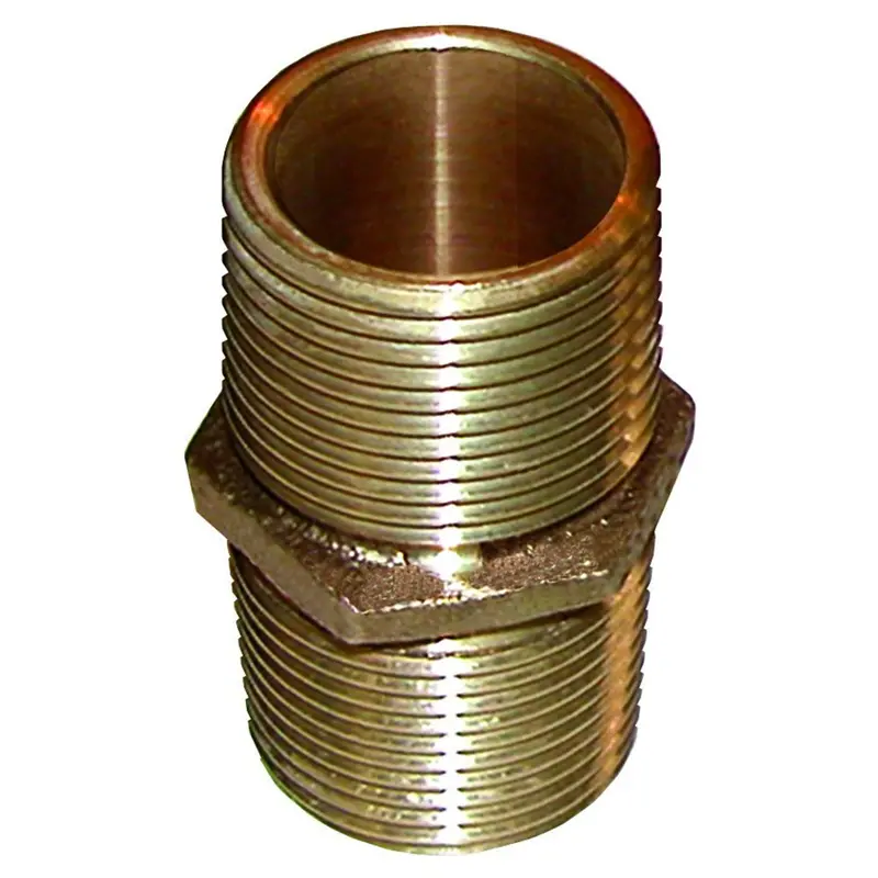 Groco Solid Bronze Pipe Nipple: 1/2-Inch Npt 1