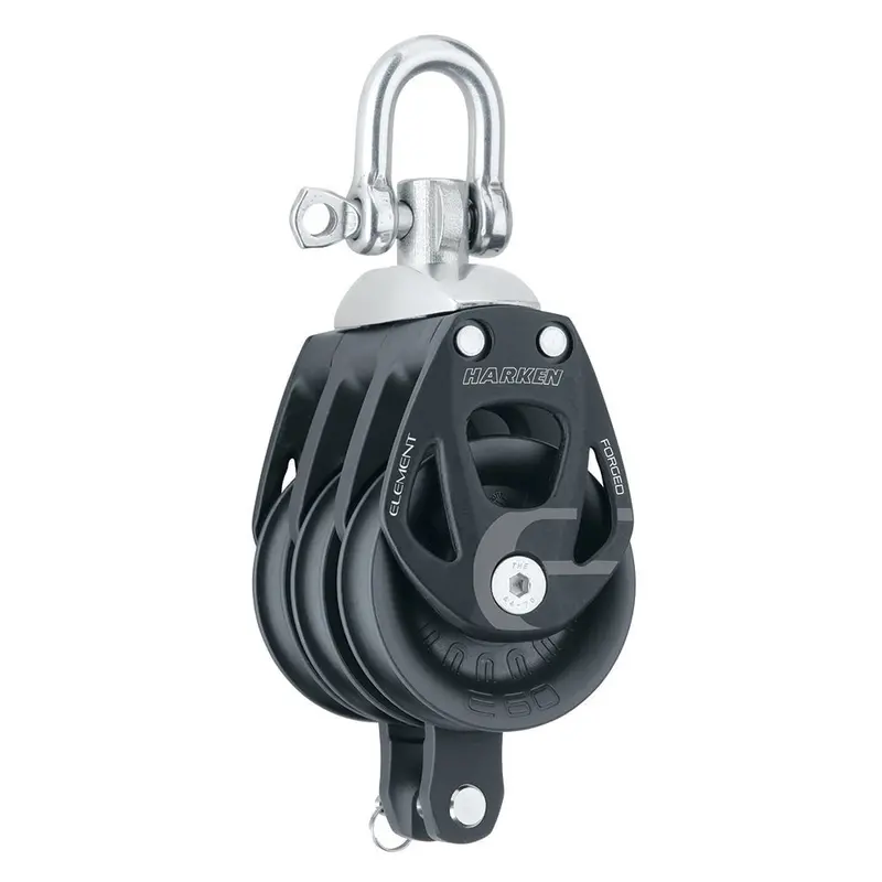 Harken 60Mm Triple Aluminum Block – Swivel Base With Integrated Becket [6273] 1