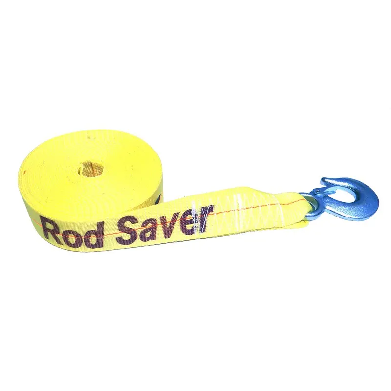 Heavy-Duty Yellow Winch Strap Replacement – 2" X 20 Ft – Rod Saver Ws-Y20 1