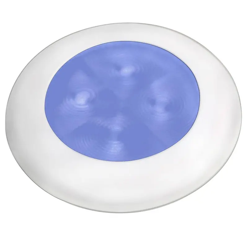 Hella Marine 980503241 Blue Led Round Courtesy Light – White Bezel, 24V Dc 1