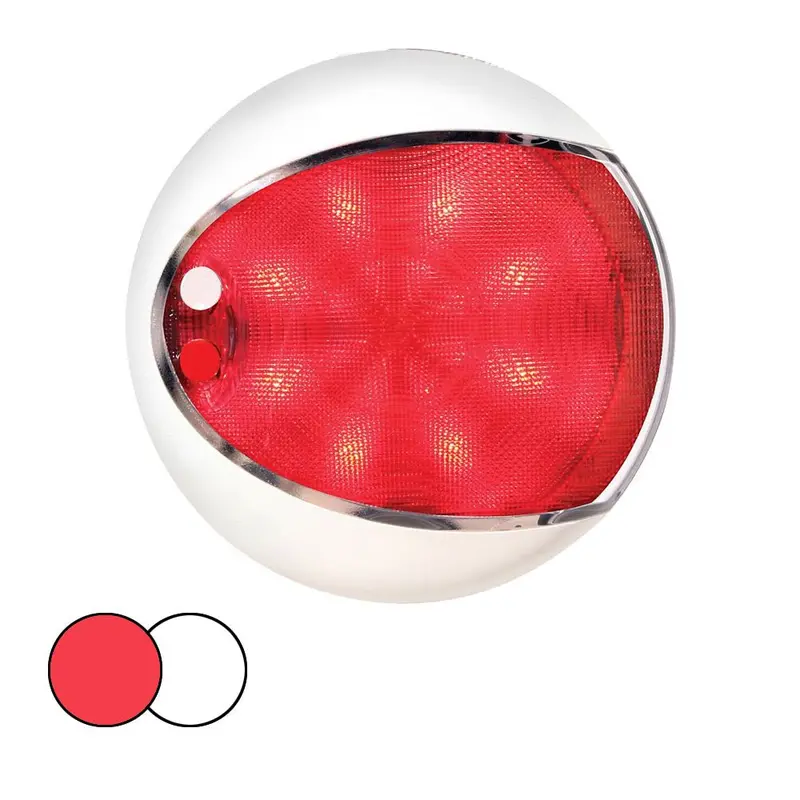 Hella Marine Euroled 130 Touch-Sensitive Surface Lamp – Red/White Dual Mode, White Housing 1
