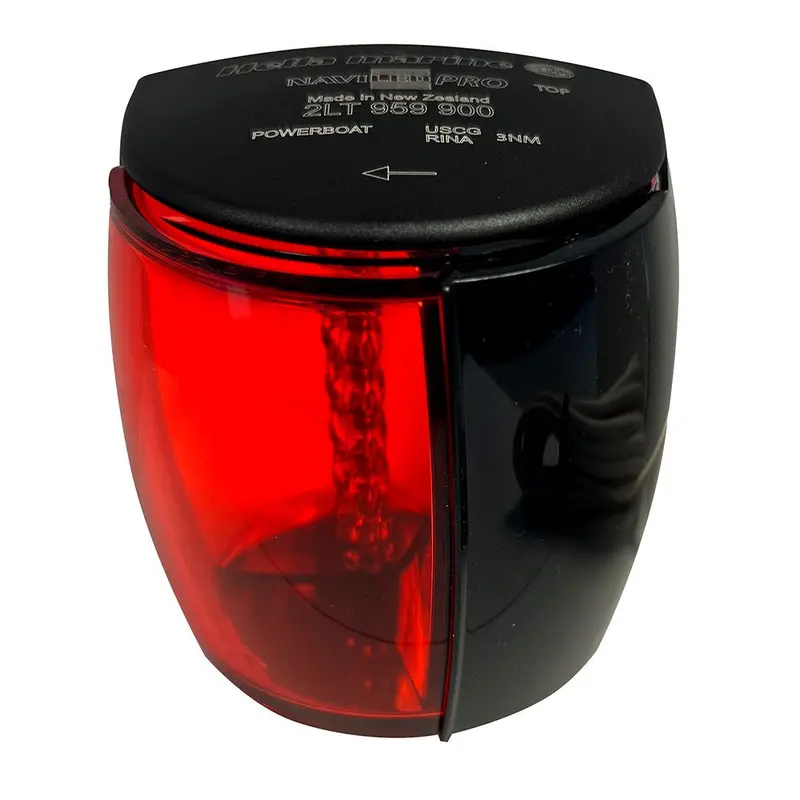 Hella Marine Naviled Pro Port-Side Navigation Light – Black Housing, 3-Nautical-Mile Visibility [017460101] 1