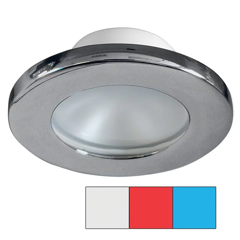 I2Systems Apeiron A3120 Screw-Mount Tri-Color Led Light – Red/Cool White/Blue In Brushed Nickel 1