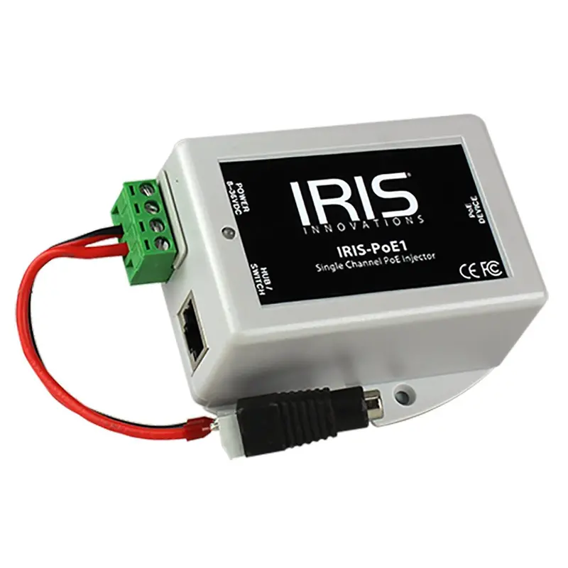 Iris Single-Port Poe Injector – 8–36V Dc Input, 48V Dc Output, Ieee 802.3Af Compliant [Poe1] 1