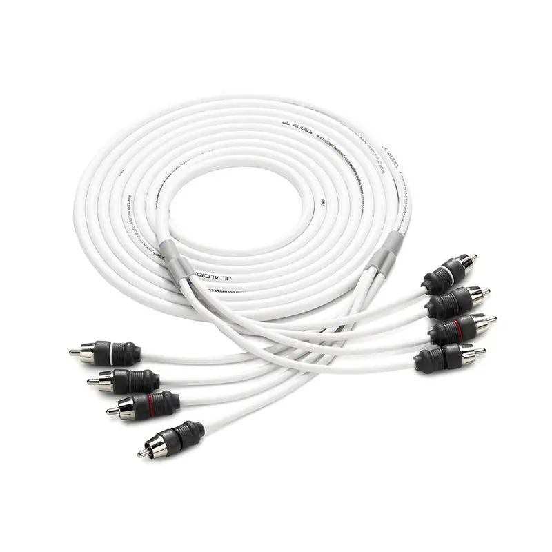 Jl Audio 4-Channel Marine Rca Cable – 12-Foot Shielded Audio Interconnect, Model Xmd-Whtaic4-12 (010-13474-00) 1