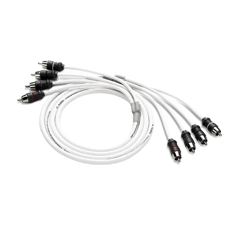 Jl Audio 4-Channel Marine Rca Cable – 6-Foot Shielded Audio Interconnect, Model Xmd-Whtaic4-6 (010-13473-00) 1