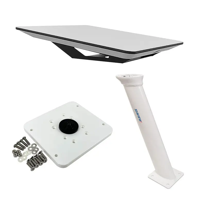 Kvh Starlink Flat Panel Antenna System With 24-Inch Seaview Pedestal Mount And Top Plate 1