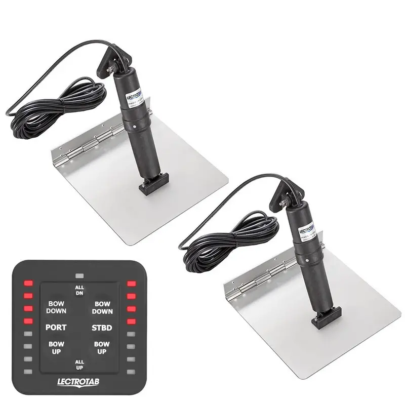 Lectrotab Xka Stainless Steel Trim Tab Kit With One-Touch Controller – 9" X 24" 1