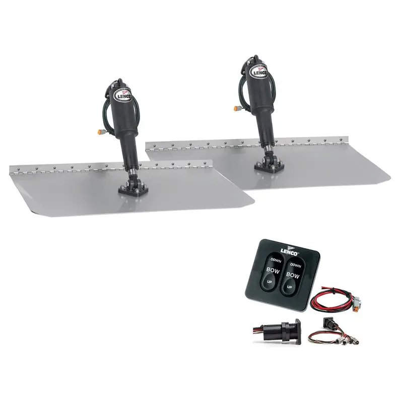 Lenco 12" X 12" Standard Trim Tab Kit With Integrated Tactile Switch – 12V [15105-102] 1