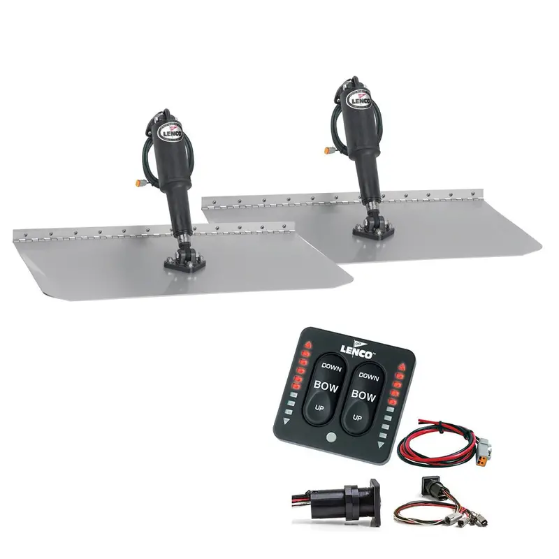 Lenco 12" X 18" Standard Trim Tab Kit With Led Indicator Switch – 12V [Tt12X18I] 1