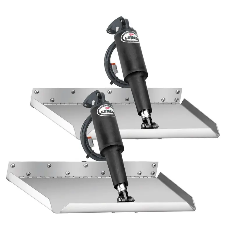 Lenco 12" X 9" Edge-Mount Trim Tab Kit – No Switch, 12V [15015-101] 1