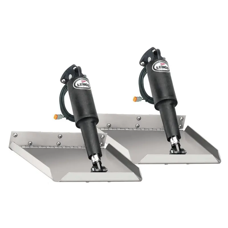 Lenco 9" × 9" Edgemount Trim Tab Kit – No Switch – 12V 1