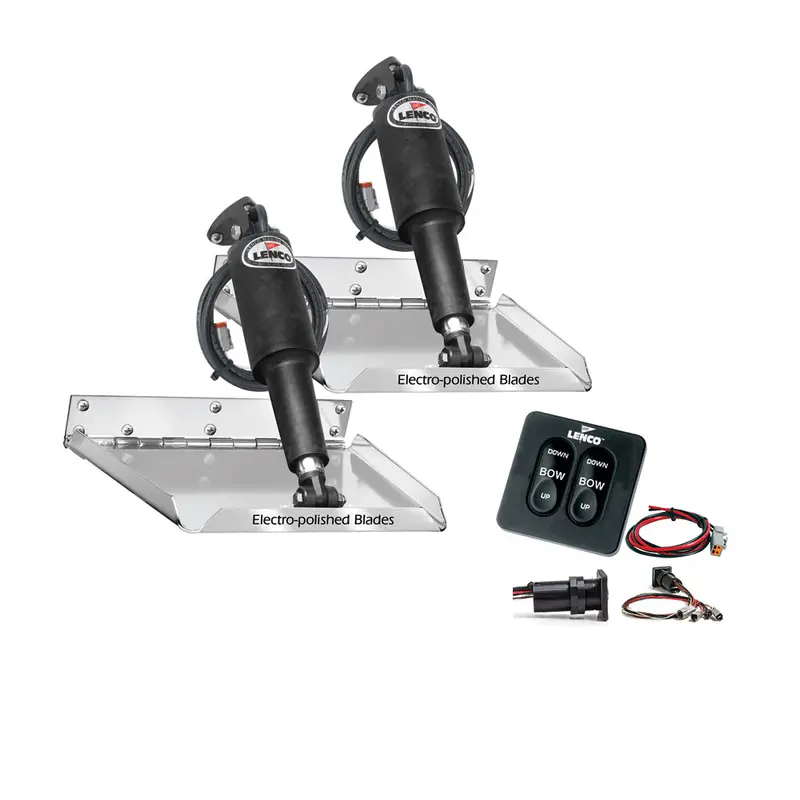 Lenco Rt18X14 Standard Performance Trim Tab Kit With 12V Tactile Switch (18" X 14") 1