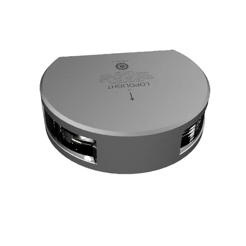 Lopolight 201-011 Masthead Navigation Light — 3Nm Output, Vertical Mount, White Led, Silver Housing 1