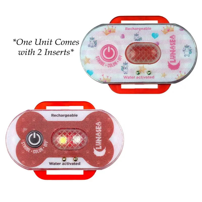 Lunasea Water-Activated Safety Strobe For Children Or Pets – Red Housing, Blue Flash – Llb-63Rb-E0-01 1