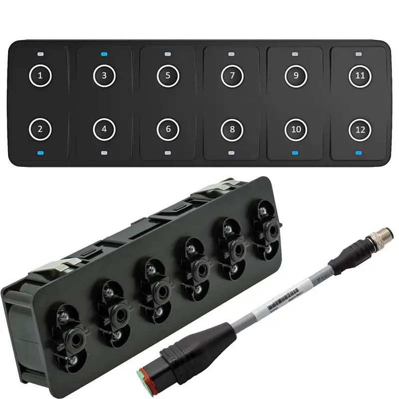 Maretron Ckm12 Keypad With Horizontal Mounting & 0.2M Nmea 2000 Adapter Cable – Model A3802-2 1