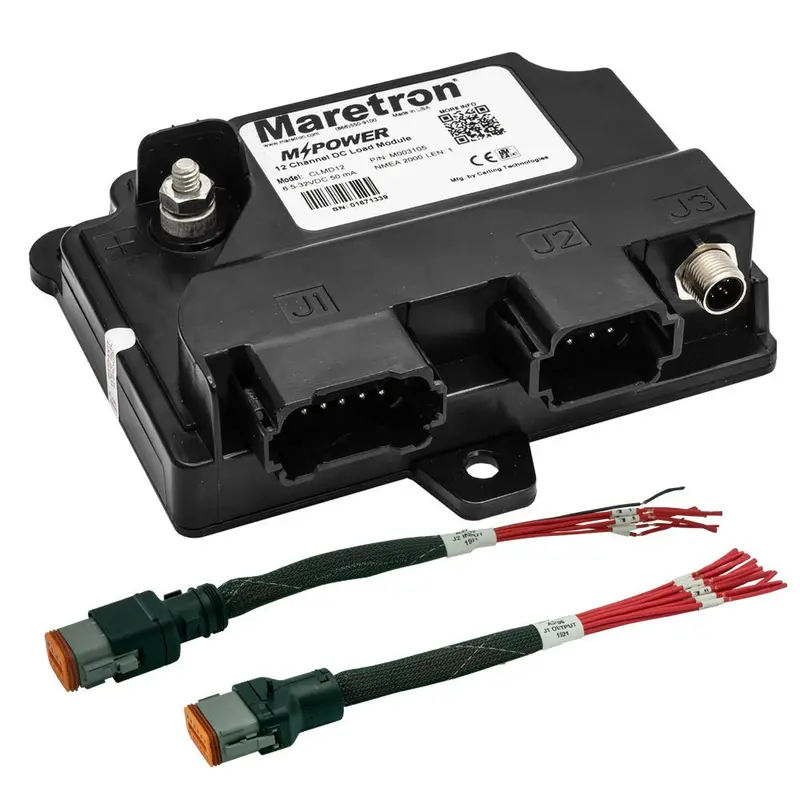 Maretron Clmd12-R: Mpower 12-Channel Dc Load Module With Nmea 2000 Support And 12" Pigtail For J1/J2 Connectors 1