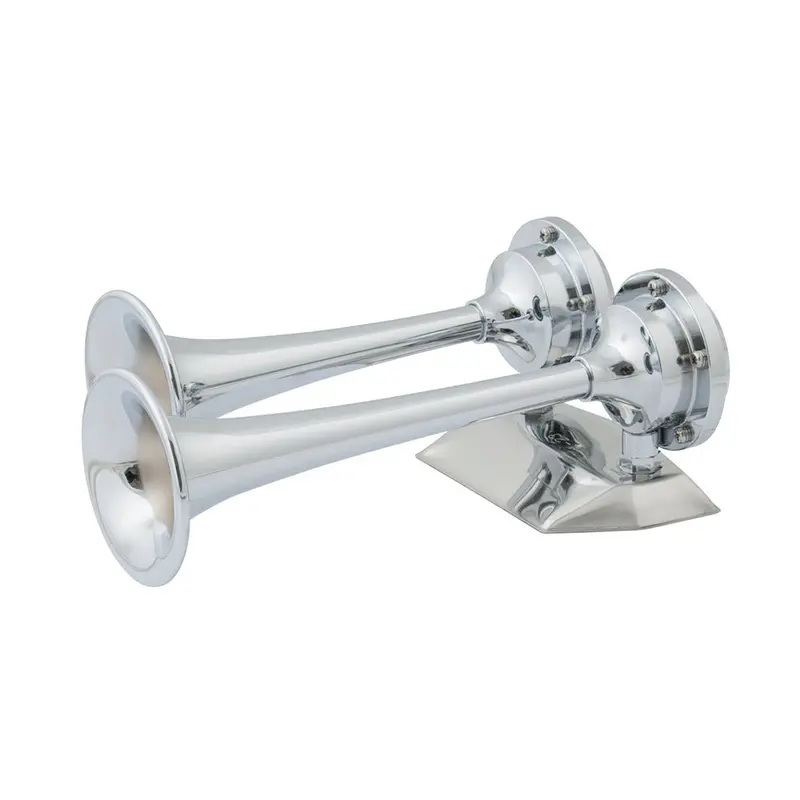 Marinco 12V Chrome Dual-Trumpet Mini Air Horn – 10108 1
