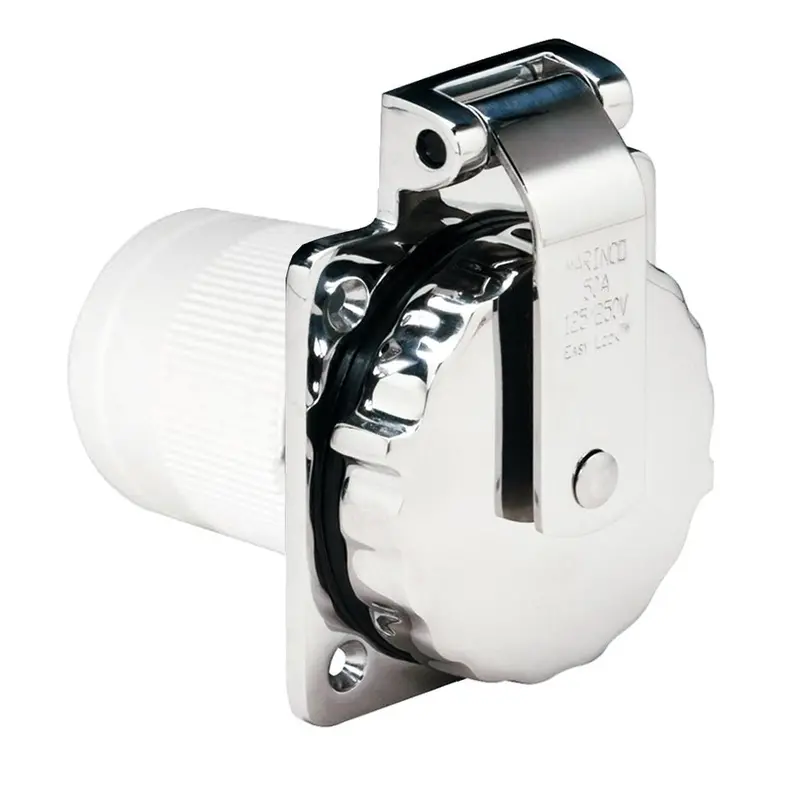 Marinco Stainless Steel 50A 125/250V Shore Power Inlet – Corrosion-Resistant Design 1