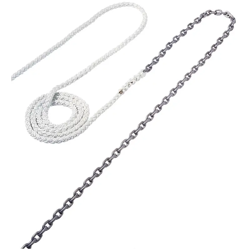 Maxwell Premium Anchor Rode: 18.31" Galvanized Chain + 200' 5/8" Nylon Braid 1