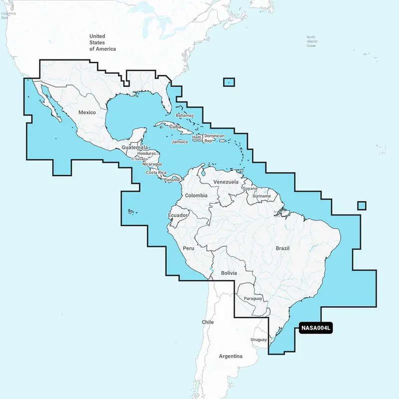 Navionics+ Mexico To Brazil With Caribbean Coverage – Nasa004L (010-C1364-30) 1