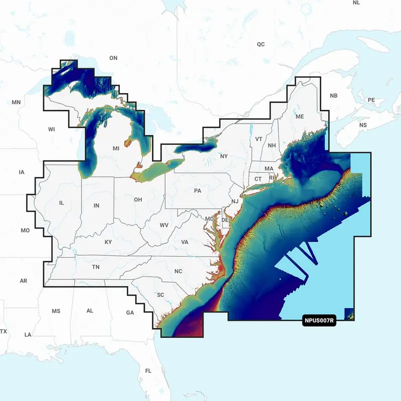 Navionics Platinum+ U.S. East Coast Marine Chart – Npus007R (010-C1370-40) 1