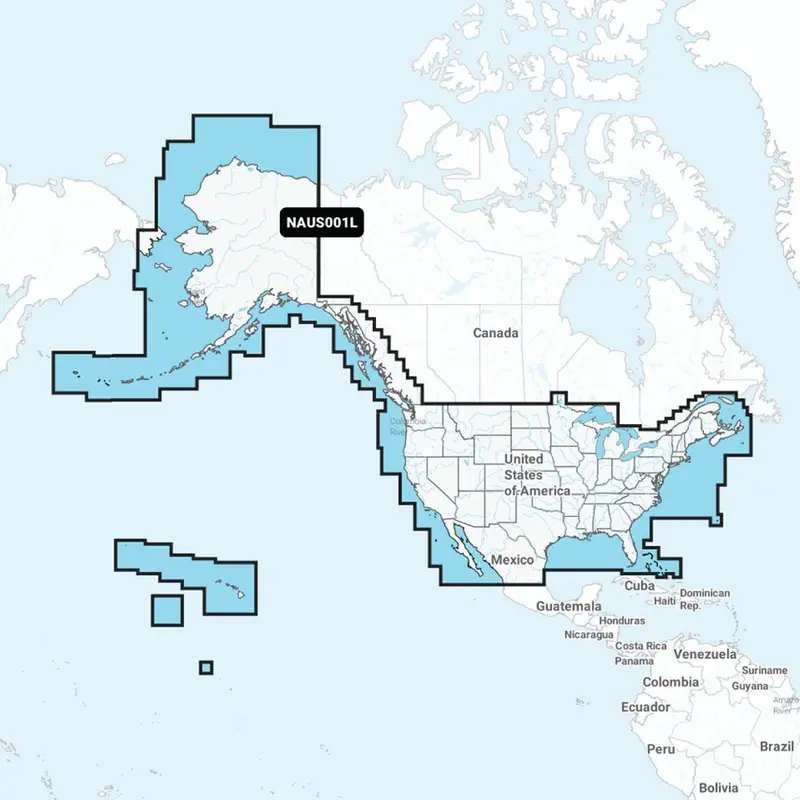 Navionics+ U.S. Coastal Canada Chart Card – Naus001L (010-C1366-30) 1