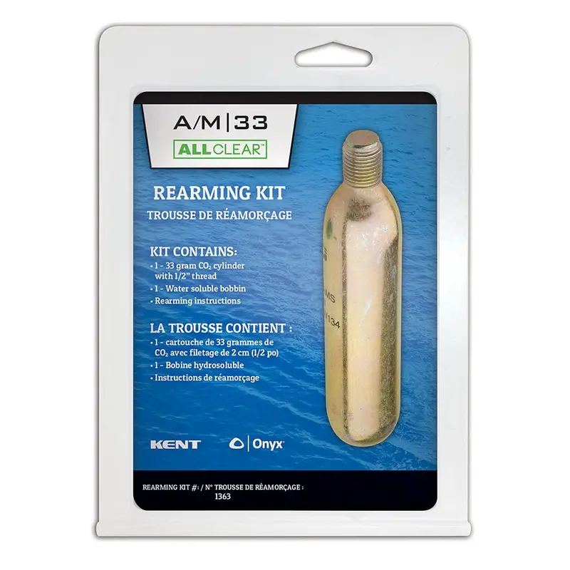 Onyx All Clear Rearming Kit – Compatible With 33G Co₂ Inflatable Pfds (Model 136300) 1