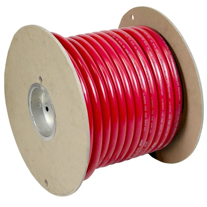 Pacer 1/0 Awg Red Battery Cable – 100-Foot Spool [Wul1/0Rd-100] 1