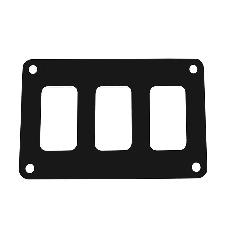 Pacer 3-Switch Black Aluminum Marine Switch Panel – Compact Single-Row, 4.25" × 2.75" [Psc-31-Bk] 1