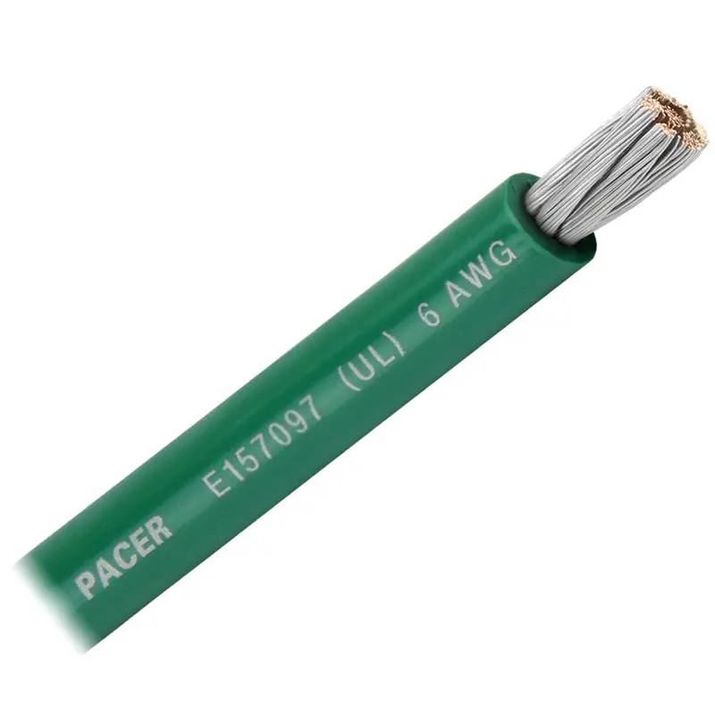 Pacer 6 Awg Green Battery Cable – Sold By The Foot [Wul6Gn-Ft] 1