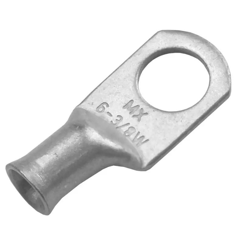 Pacer Tinned Copper Ring Terminal – 6 Awg, 3/8" Stud, 2-Pack [Tae6-38R-2] 1