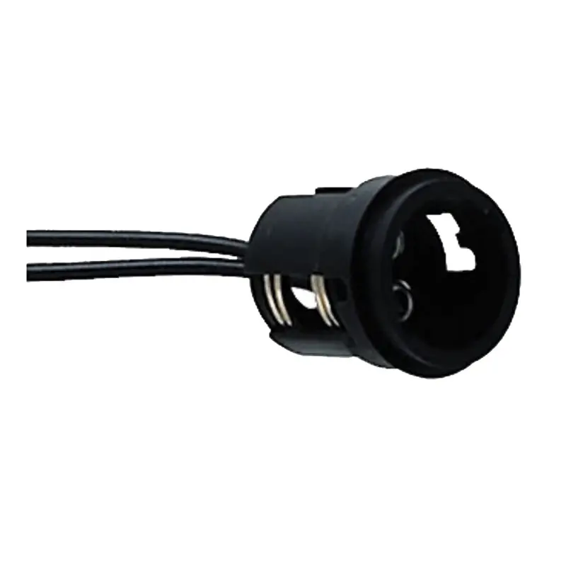 Perko 0024Dp1 Double-Contact Bayonet Socket – Black Polymer Base With 10" Pigtail [0024Dp1] 1