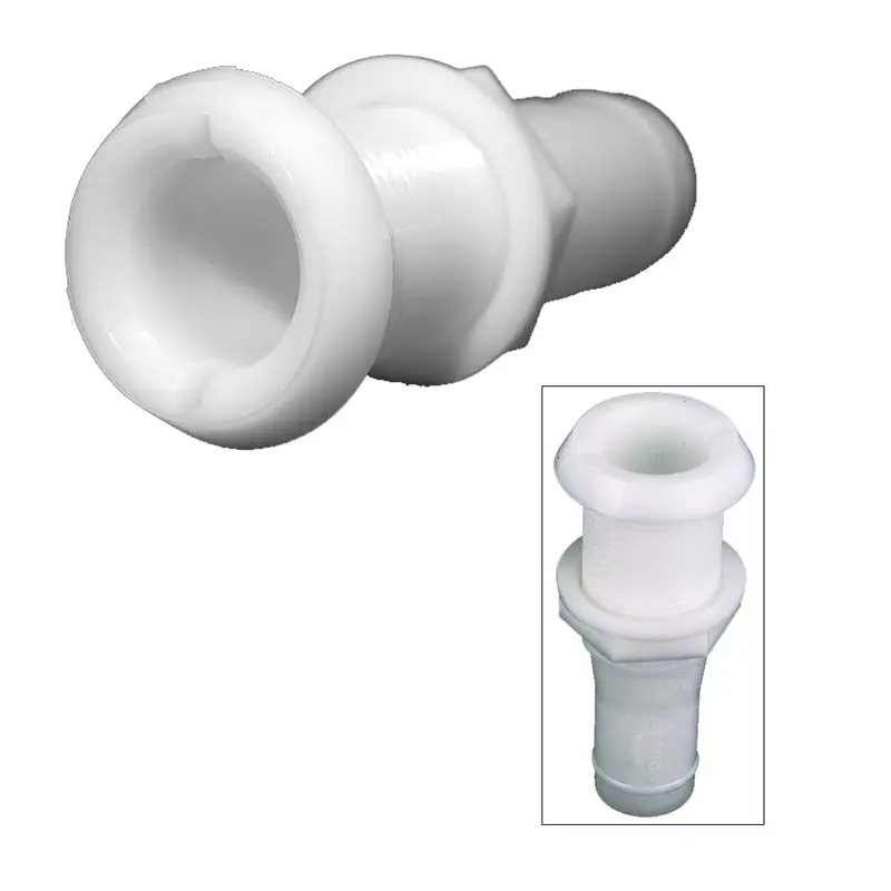 Perko 0301Dp6A 1-1/8" Plastic Thru-Hull Fitting With Narrow Flange And Hose Adapter 1