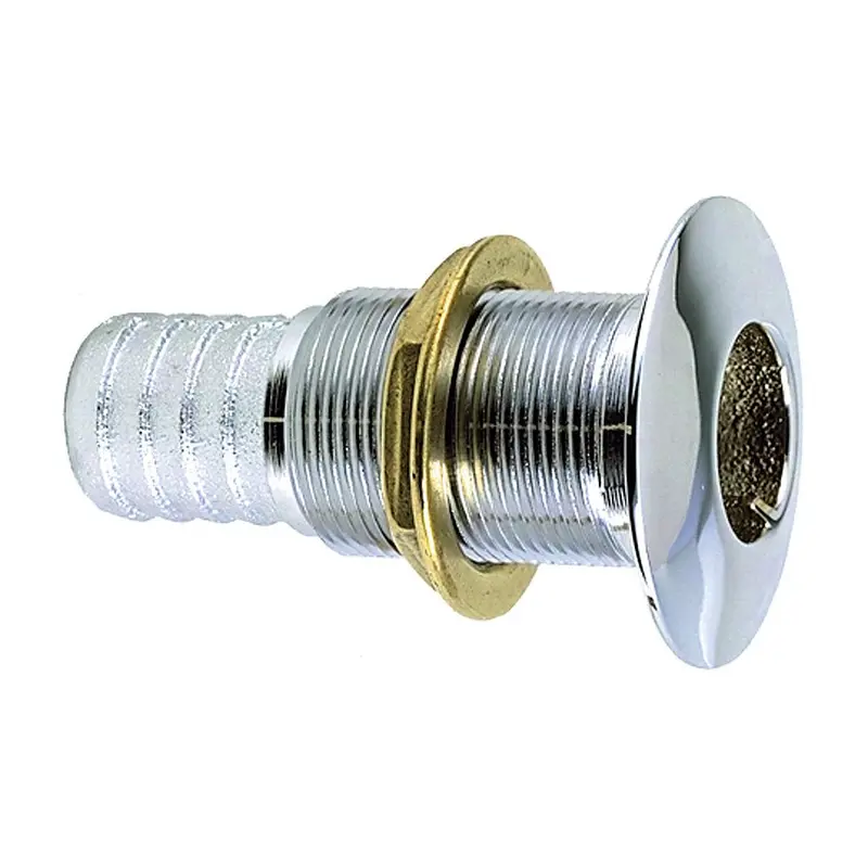 Perko 1-1/8" Chrome-Plated Bronze Thru-Hull Fitting With Hose Connection – Made In Usa [035006Adpc] 1