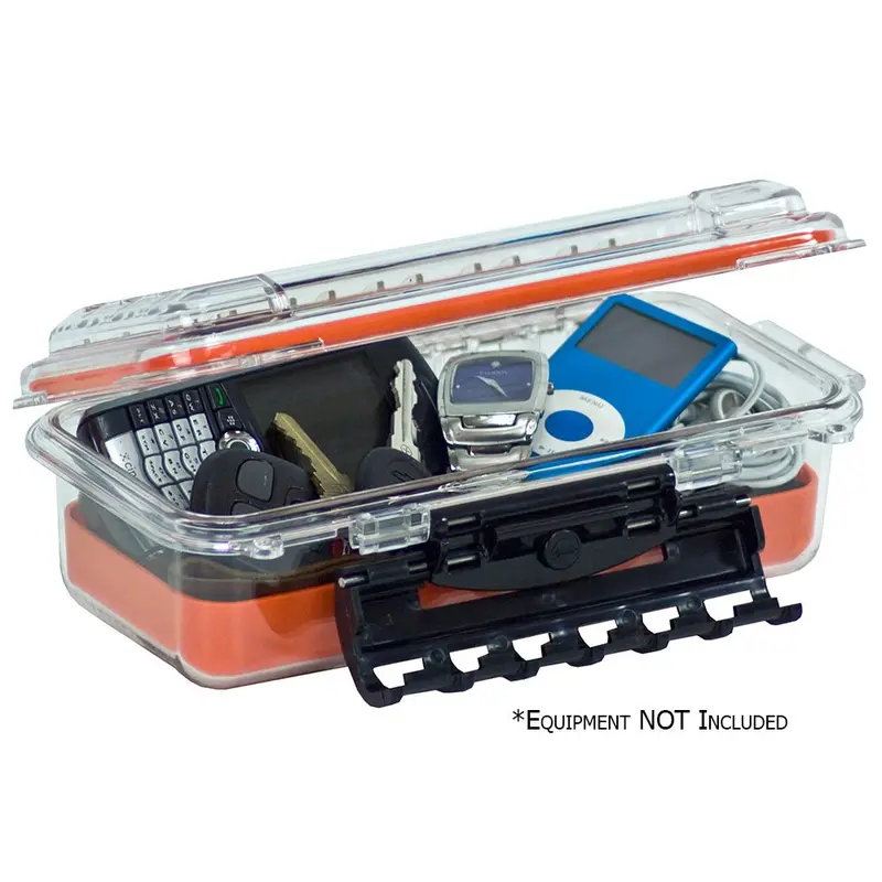 Plano 3500-Size Waterproof Polycarbonate Storage Box – Orange & Clear 1
